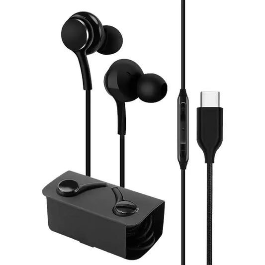 Type C Wired Headset Bass Stereo Sport Music Earphones With Mic For Samsung Stereo Sport Music Earphones With Microphone