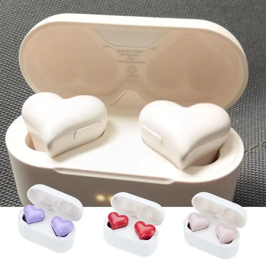 Bluetooth Compatible Wireless Headphones Heart Shaped Earphones woman Earphone High Quality Fashion Heart Earbuds Girl Gift